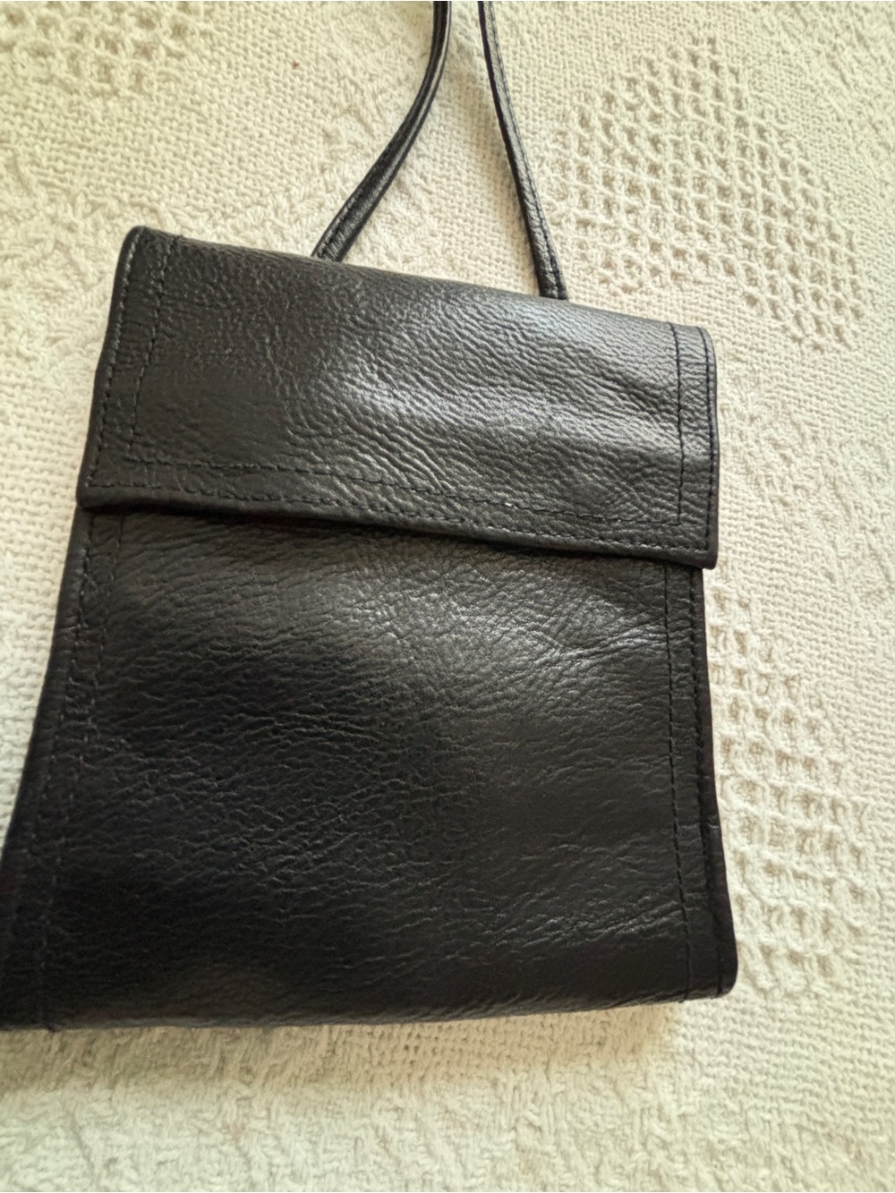 Black Leather Zip Wallet